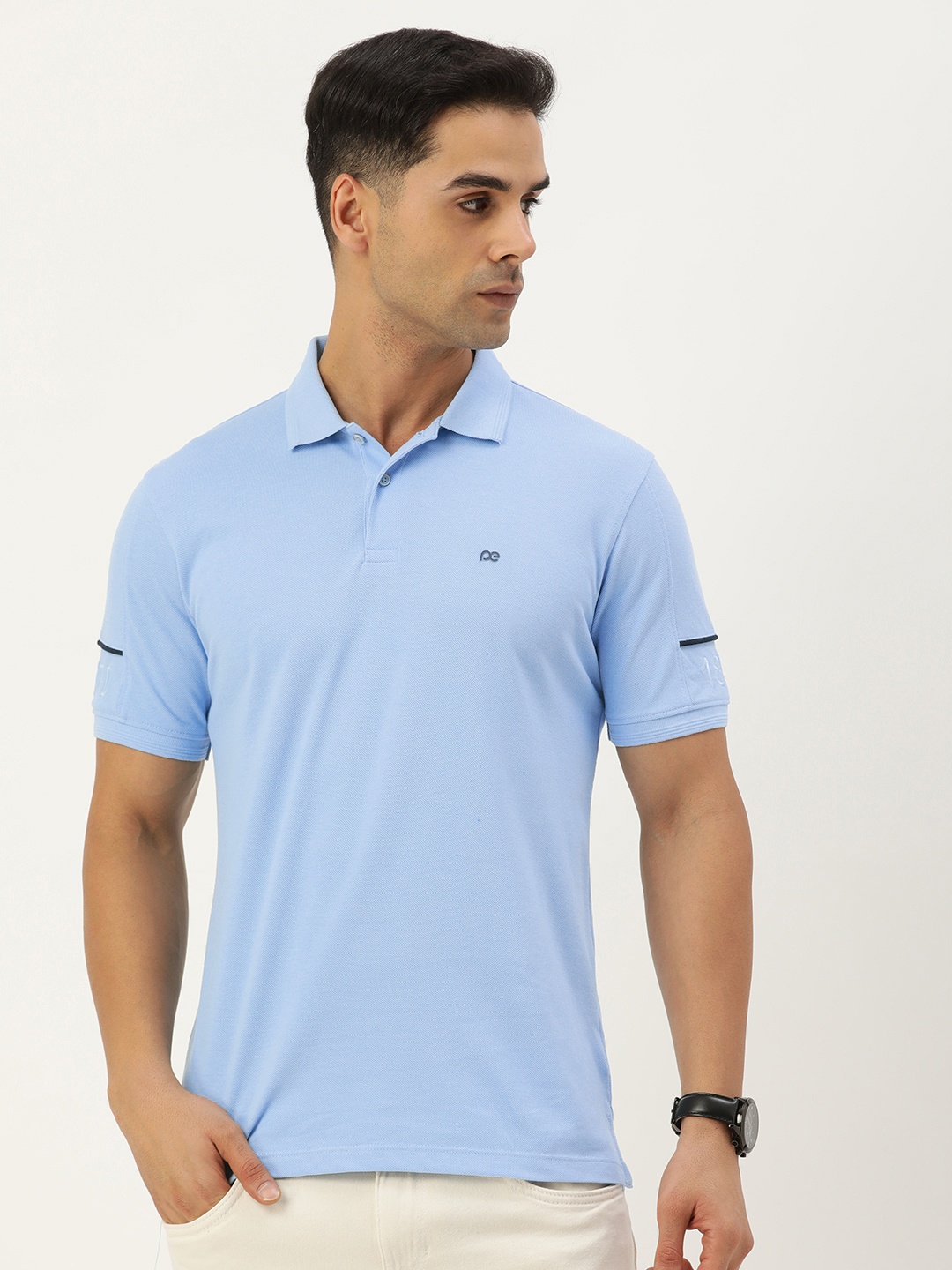 

Peter England Regular Polo Collar Casual T-shirt, Blue