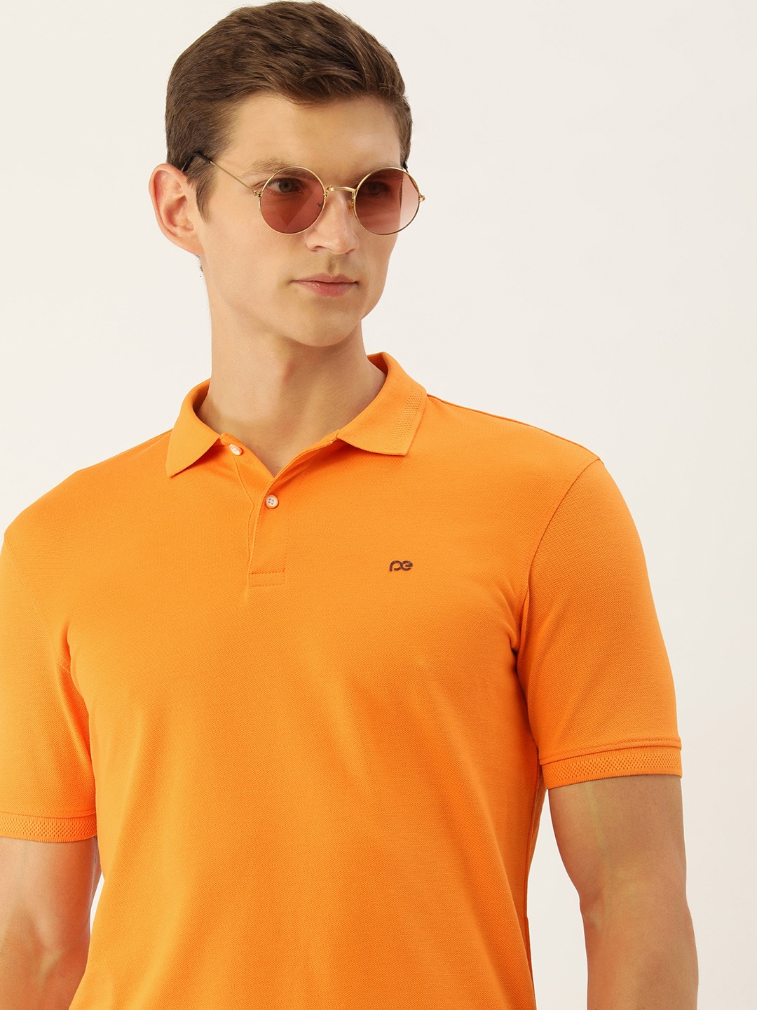 

Peter England Polo Collar Slim Fit T-shirt, Orange