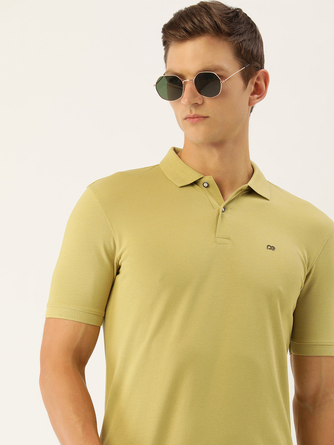 

Peter England Polo Collar Slim Fit T-shirt, Fluorescent green