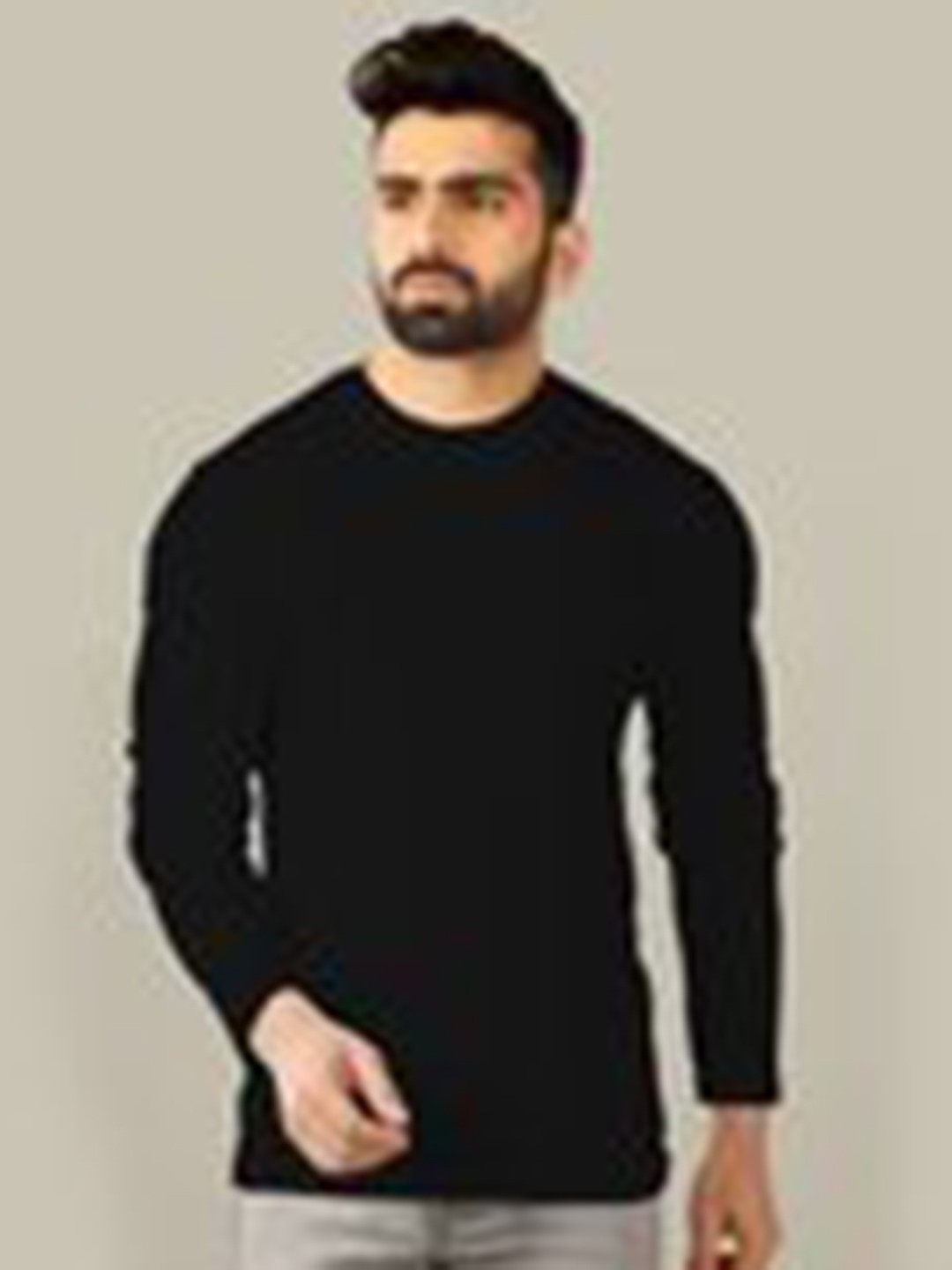 

TRIPR ORIGINALS Round Neck Cotton T-shirt, Black