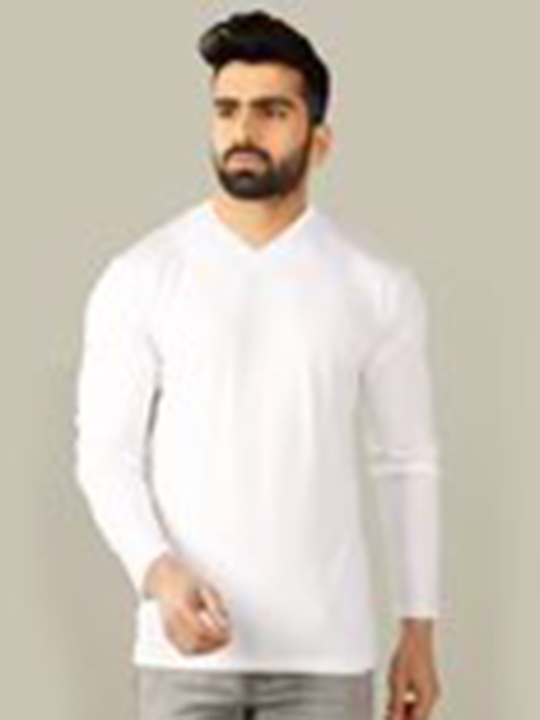 

TRIPR ORIGINALS V-Neck Cotton T-shirt, White