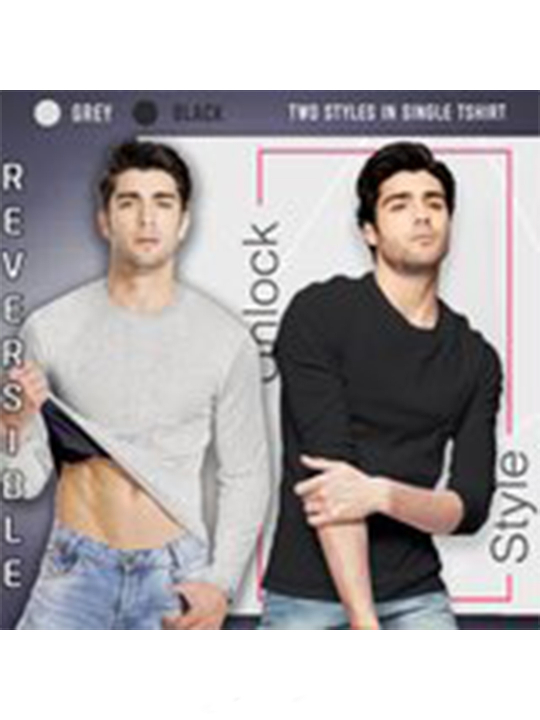 

TRIPR ORIGINALS Pack of 2 Round Neck Cotton T-shirt, Grey