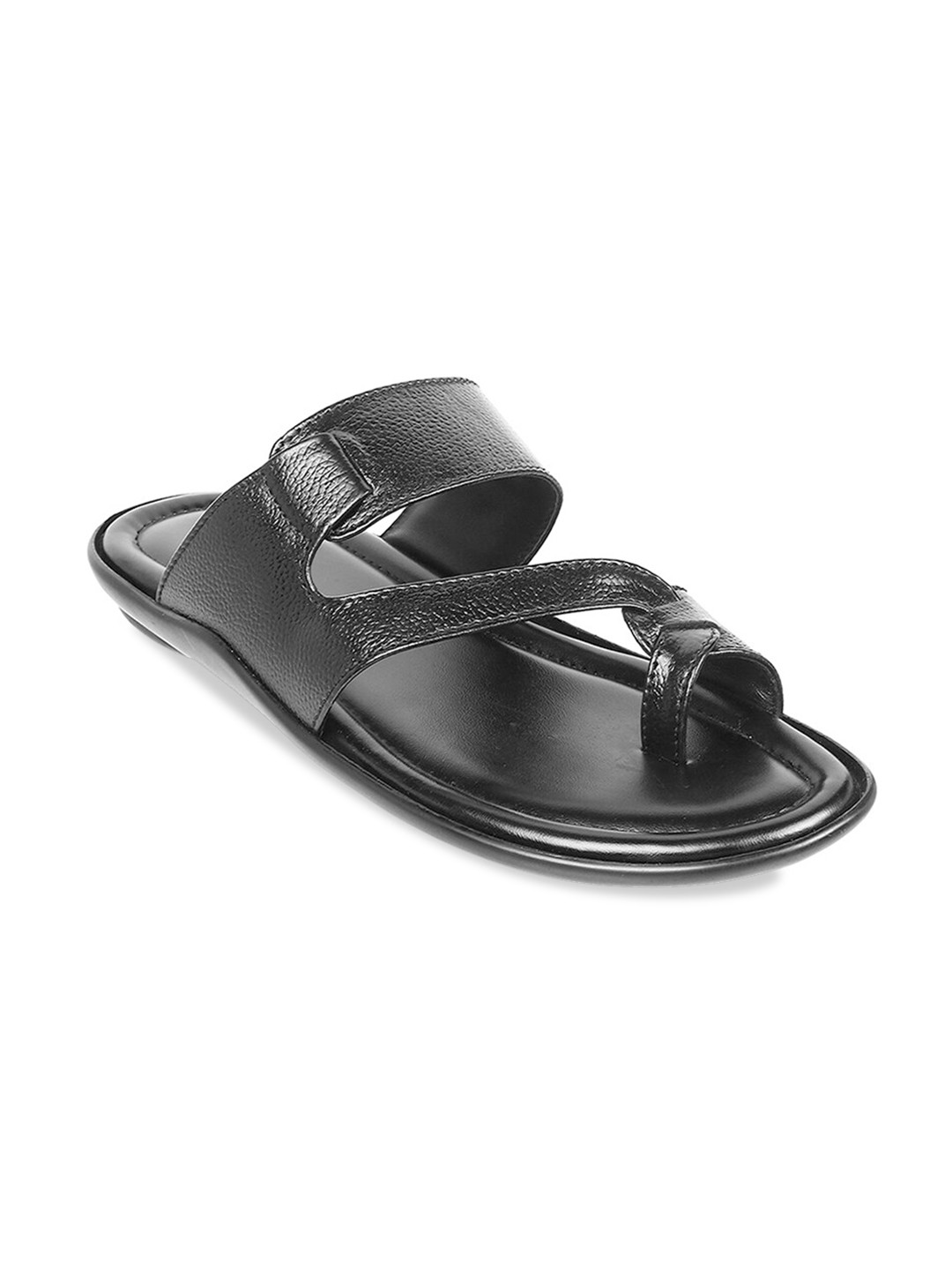

Metro Men Textured Leather Comfort Sandals, Black