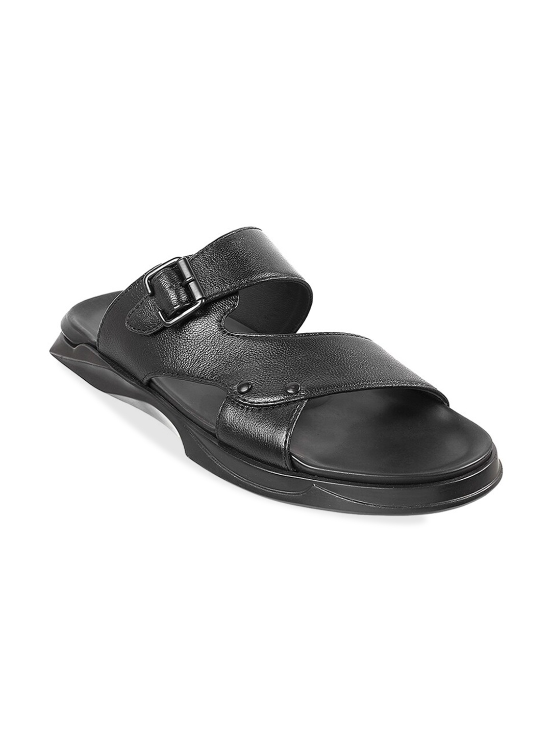 

Metro Men Textured Leather Comfort Sandals, Black