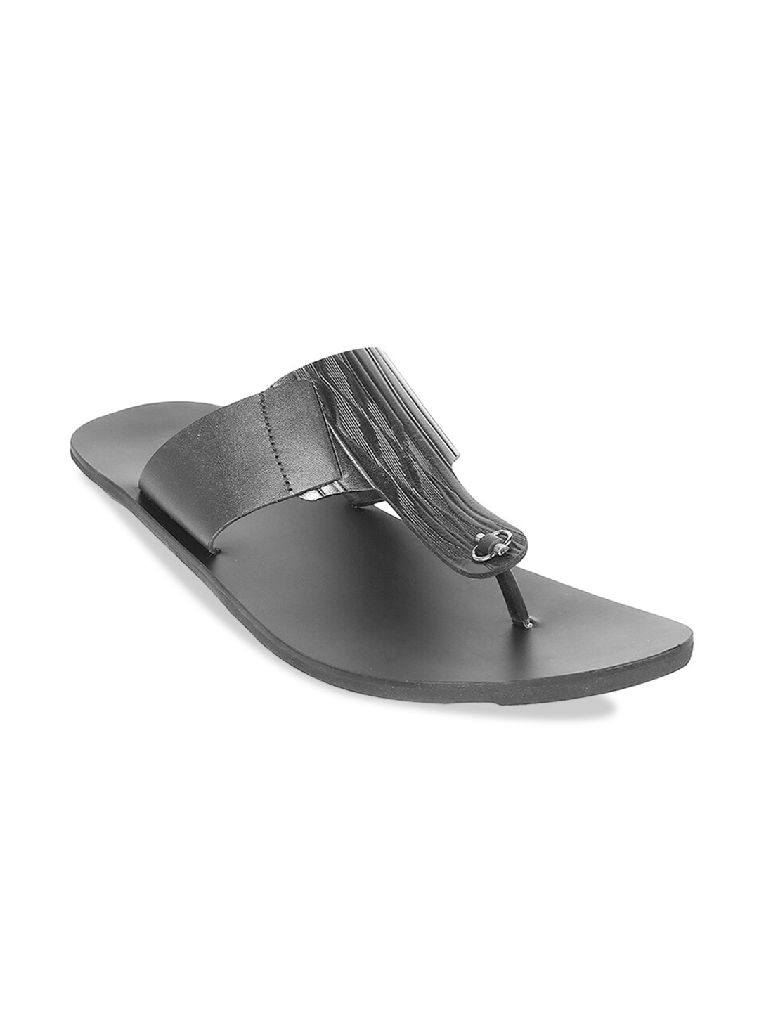 

Metro Men Slip-On Leather Comfort Sandals, Black