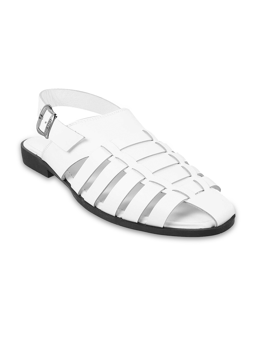 

Metro Men Leather Fisherman Sandals, White