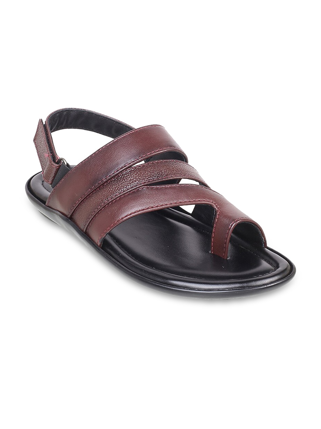 

Metro Men Textured Leather Comfort Sandals, Maroon