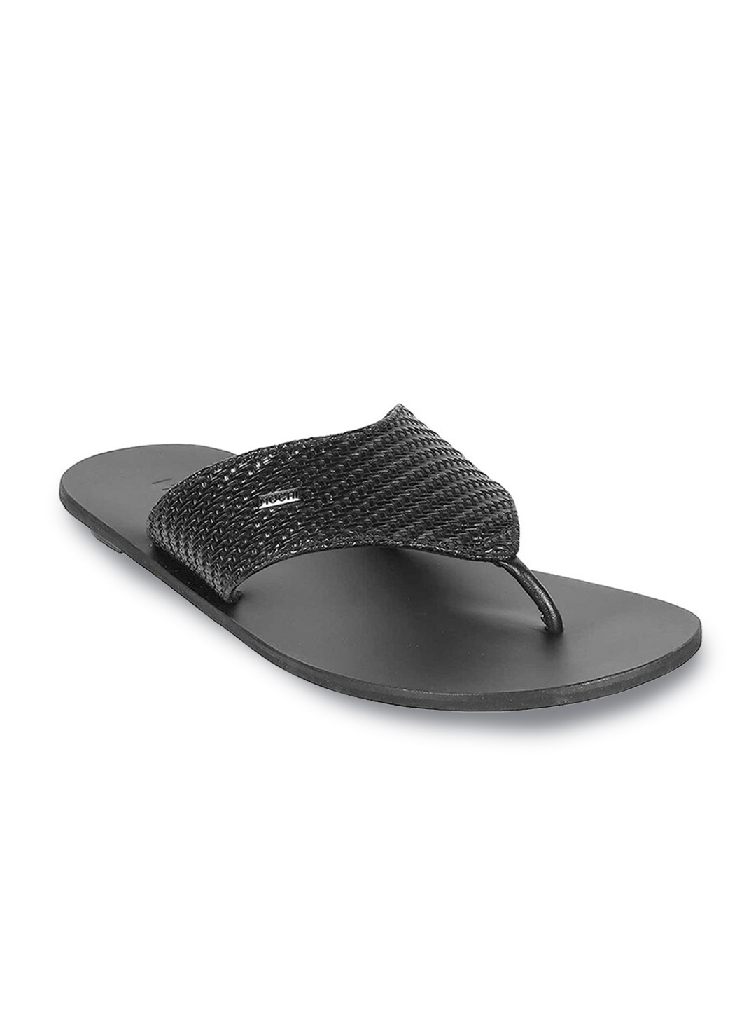 

Mochi Men Textured Open Toe Comfort Sandals, Black