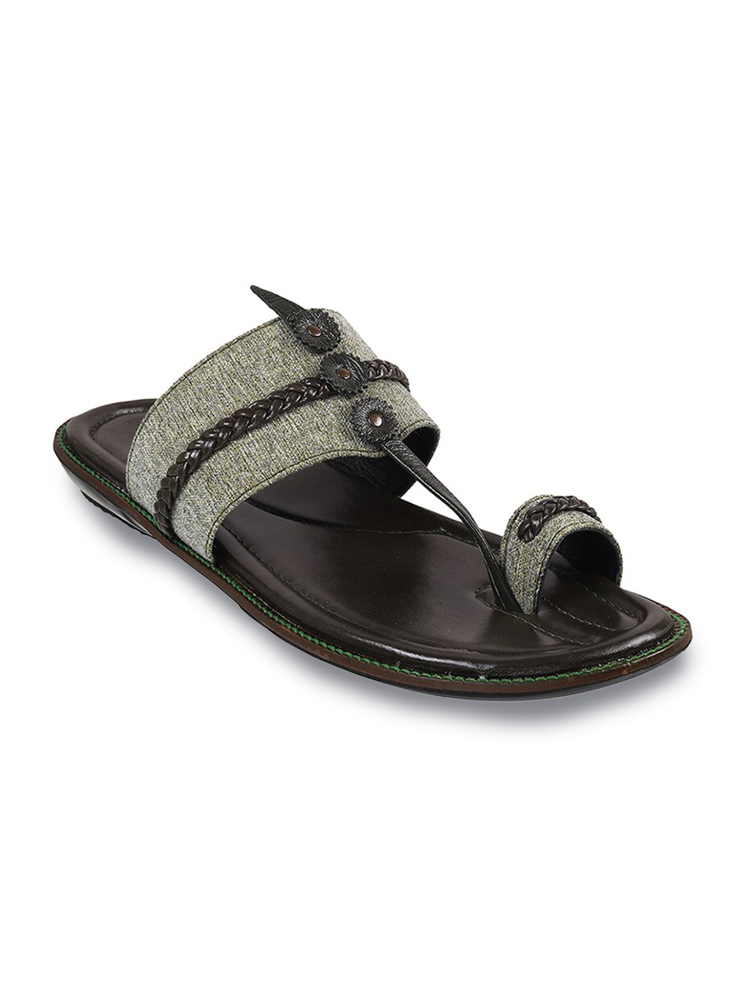 

Mochi Men Open One Toe Comfort Sandals, Green