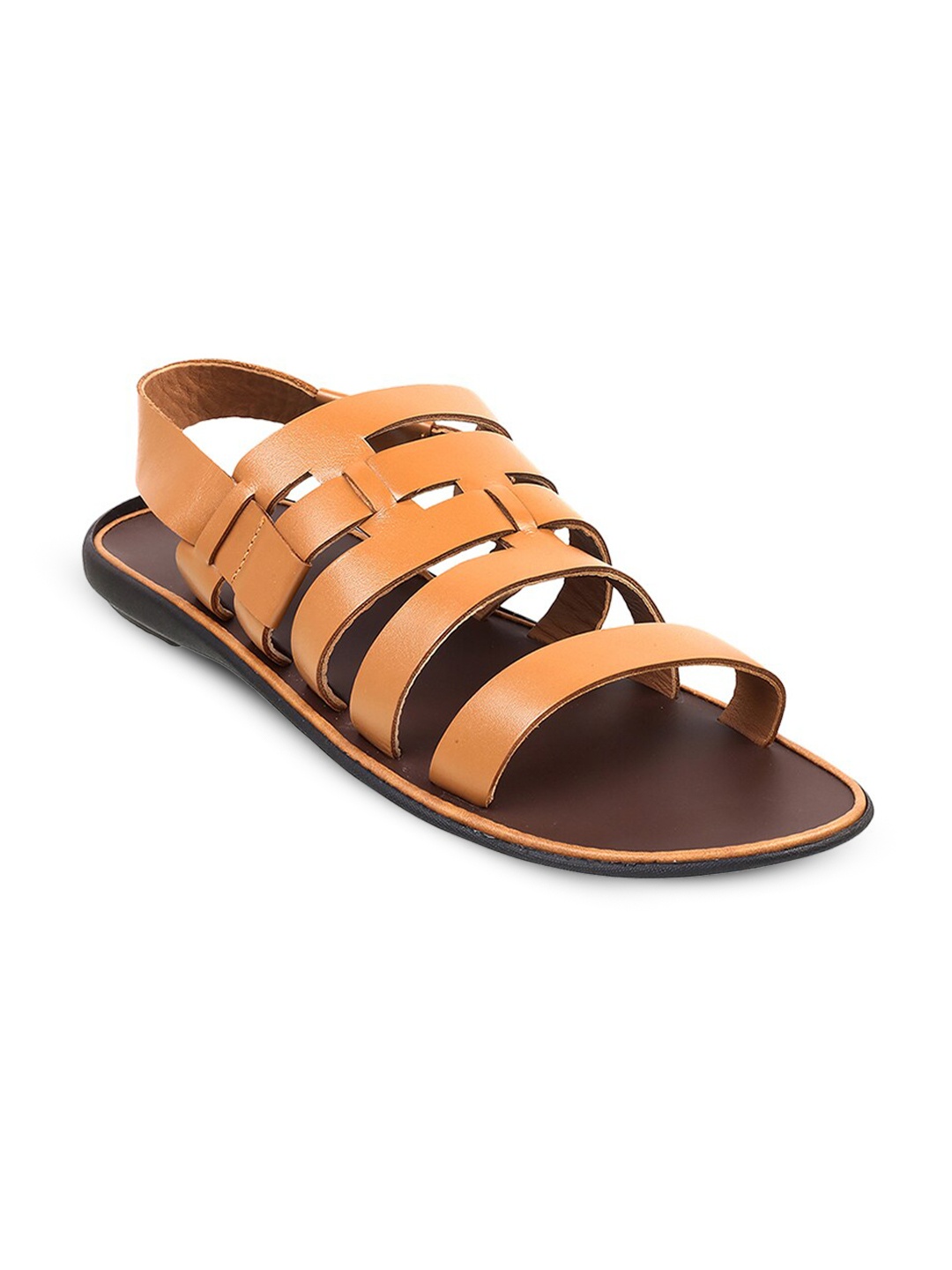 

Mochi Men Open Toe Comfort Sandals With Backstrap, Tan