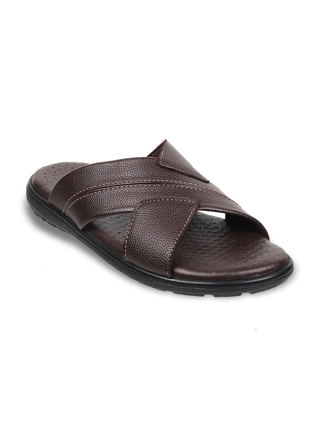 

WALKWAY by Metro Men Textured Open Toe Comfort Sandals, Brown