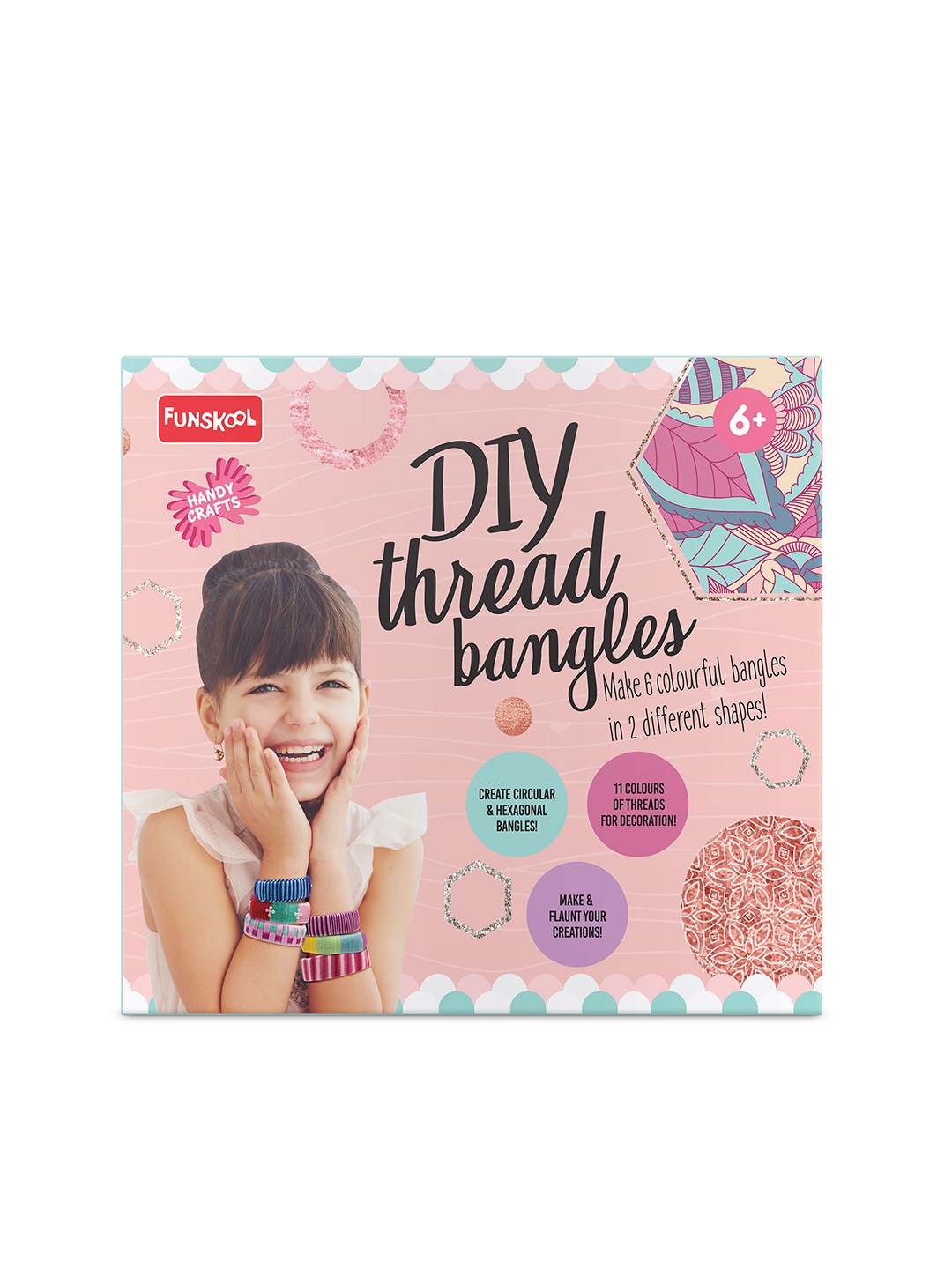 

Handycrafts DIY Thread Bangles Set, Multi