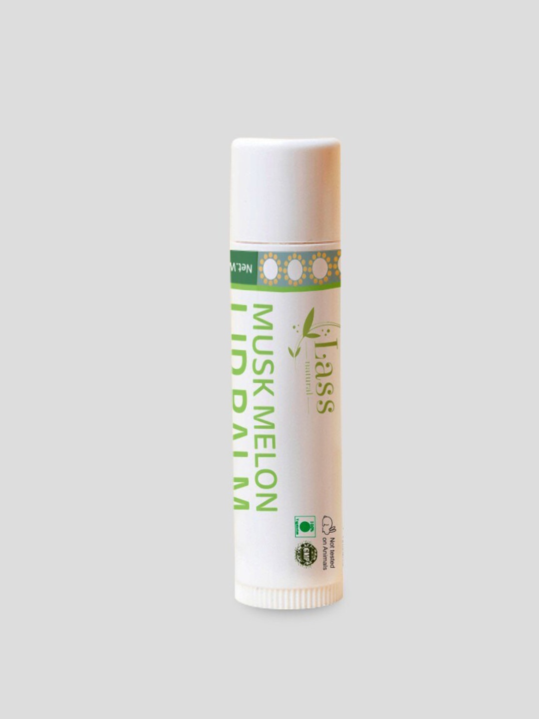 

Lass Naturals Herbal Lip Balm For Chapped & Cracked Lips 8 g - Musk Melon, White