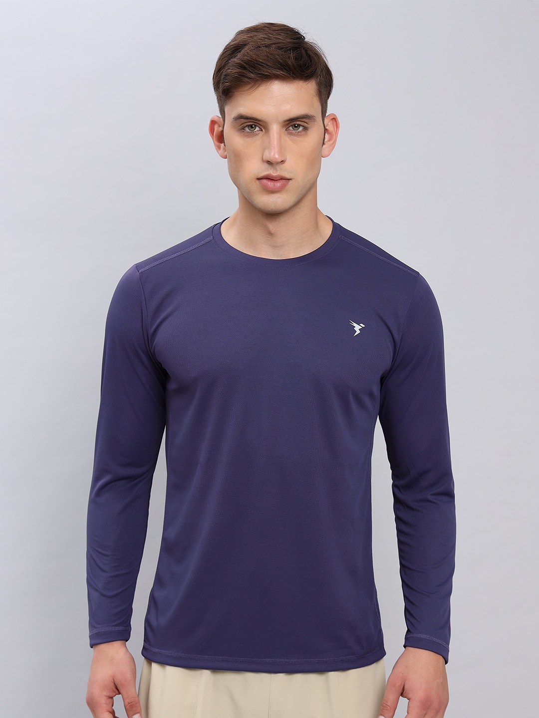 

Technosport Raglan Sleeves Antimicrobial Slim Fit T-shirt, Purple