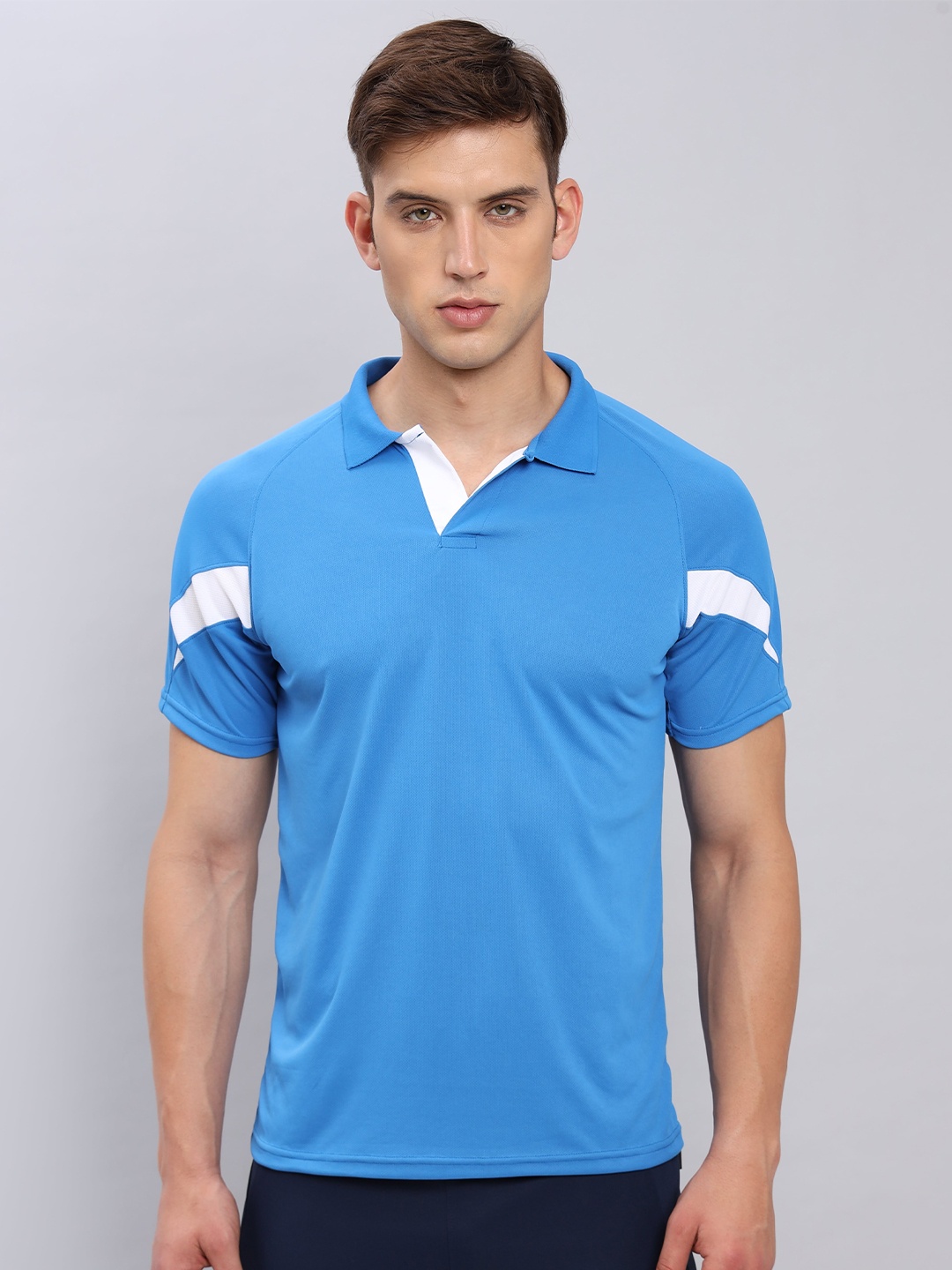 

Technosport Polo Collar Antimicrobial Slim Fit T-shirt, Blue