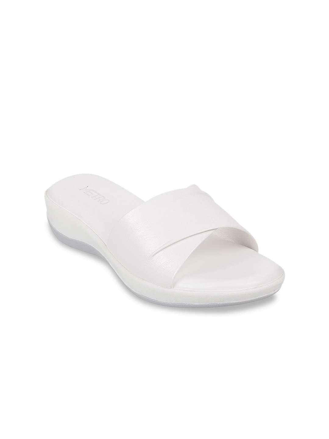 

Metro Textured Open Toe Comfort Heels, White