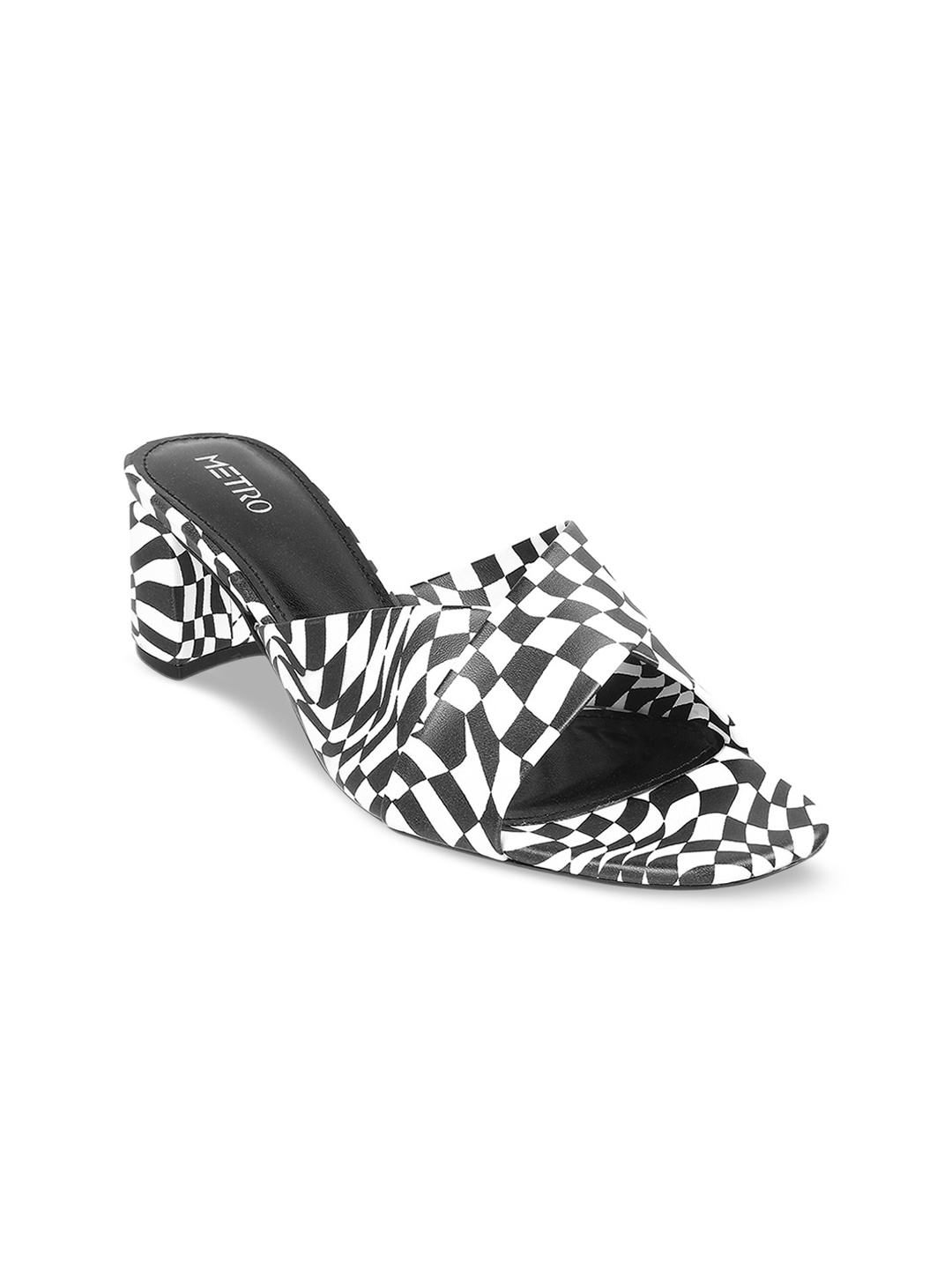 

Metro Printed Block Heels, Black