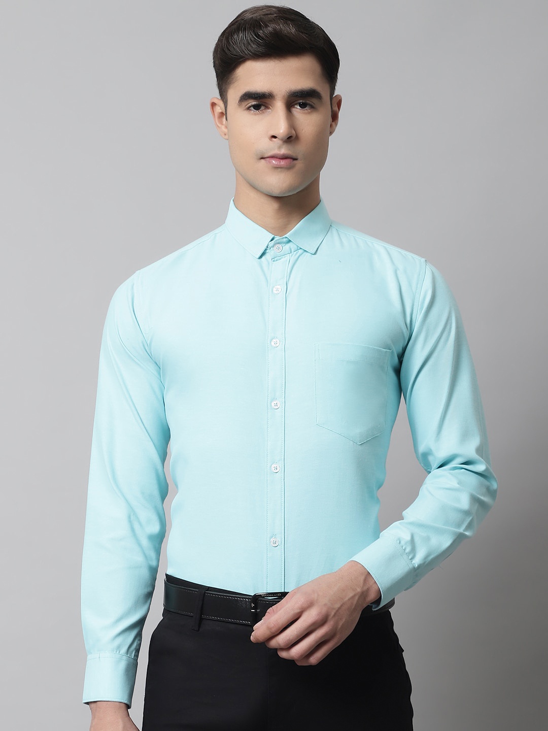 

Majestic Man Classic Spread Collar Slim Fit Formal Shirt, Blue