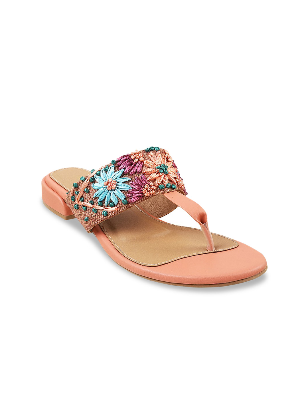 

Mochi Embellished Slip-On Flats, Orange