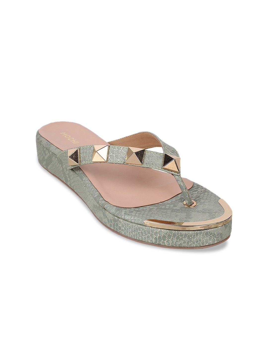 

Mochi Embellished Wedge Heels, Green