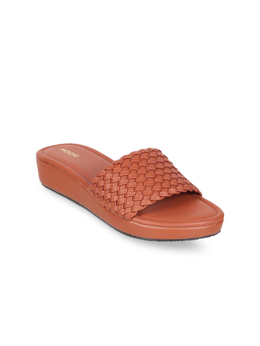 

Mochi Braided Open Toe Flats, Tan