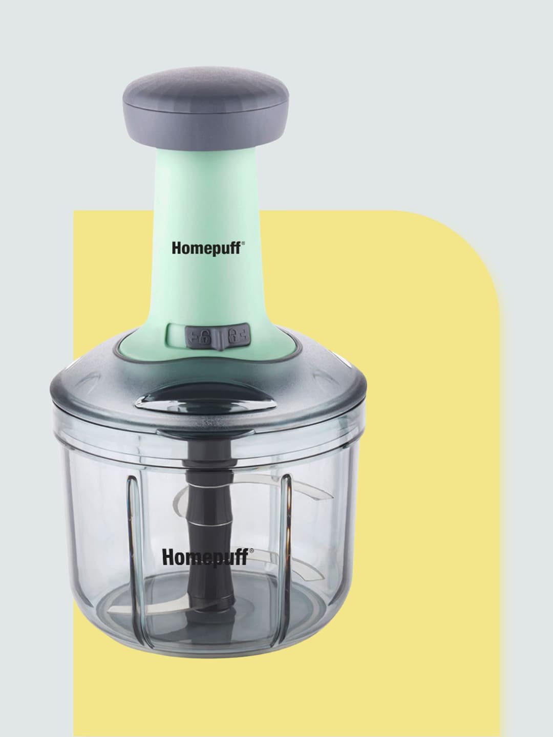 

Home Puff Teal-Green Manual Chopper For Kitchen