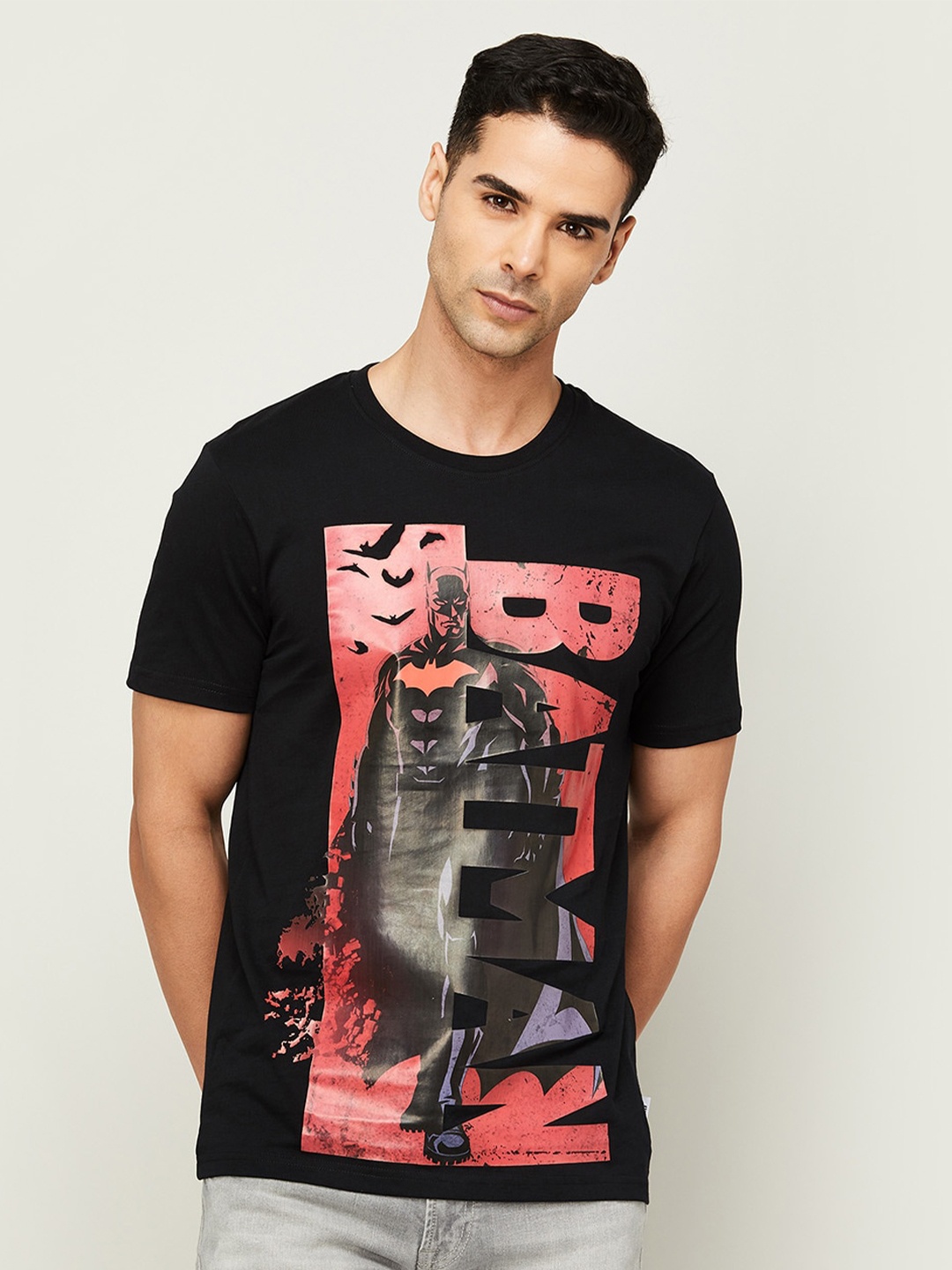 

Fame Forever by Lifestyle Batman Graphic Printed Cotton T-shirt, Black