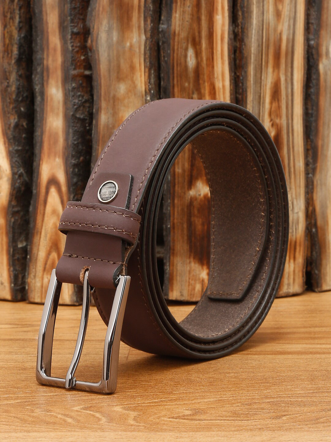 

LOUIS STITCH Men Premium Leather Casual Belt, Brown