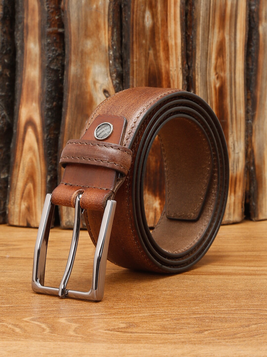 

LOUIS STITCH Men Premium Leather Casual Belt, Brown