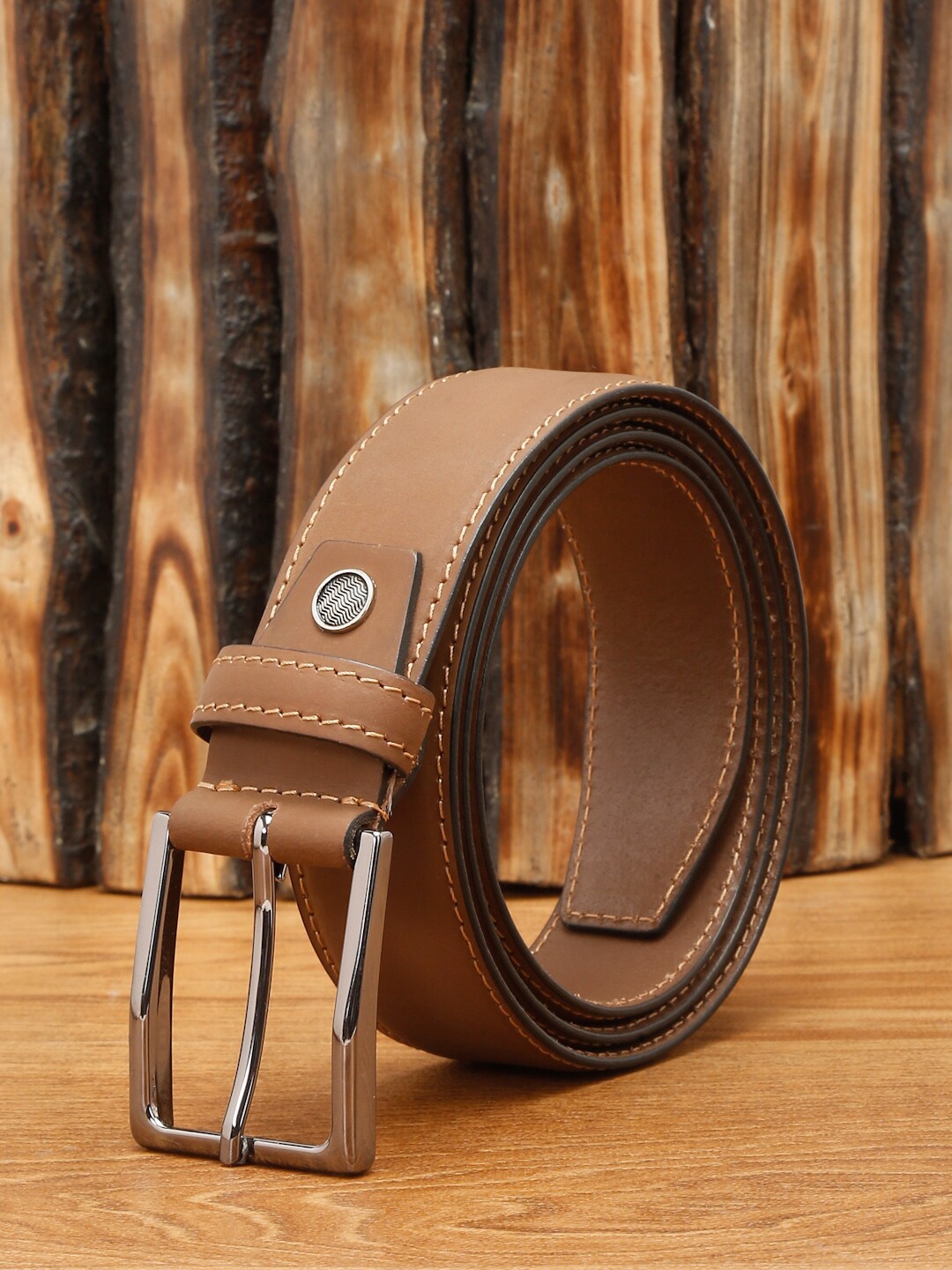 

LOUIS STITCH Men Premium Leather Casual Belt, Tan