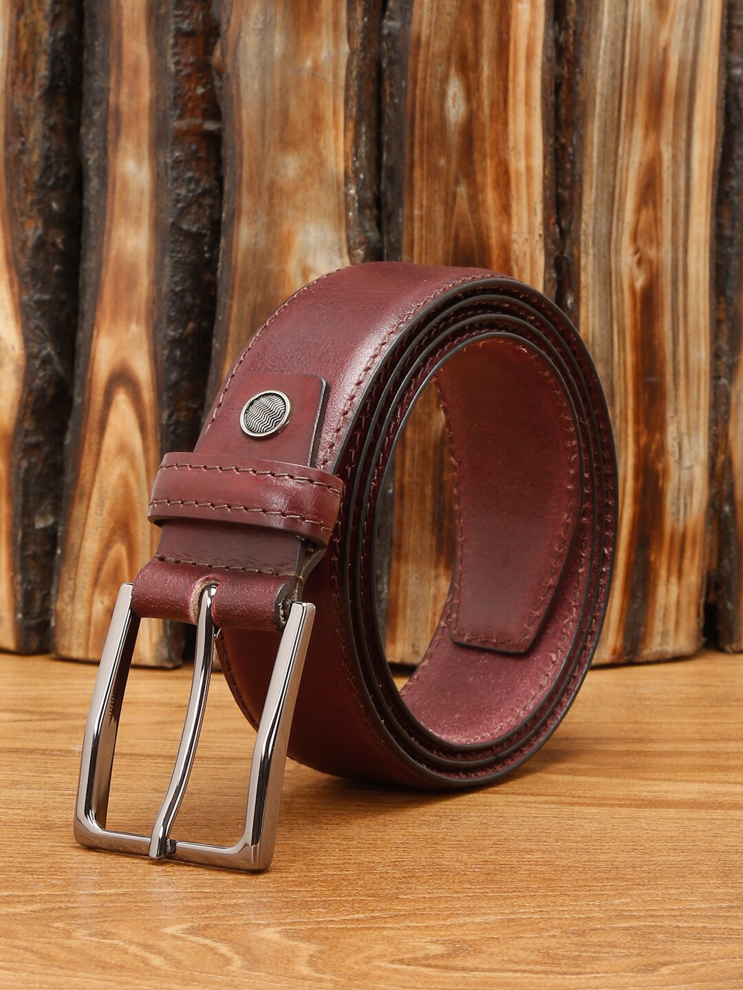 LOUIS STITCH Men Premium Leather Casual Belt, Brown