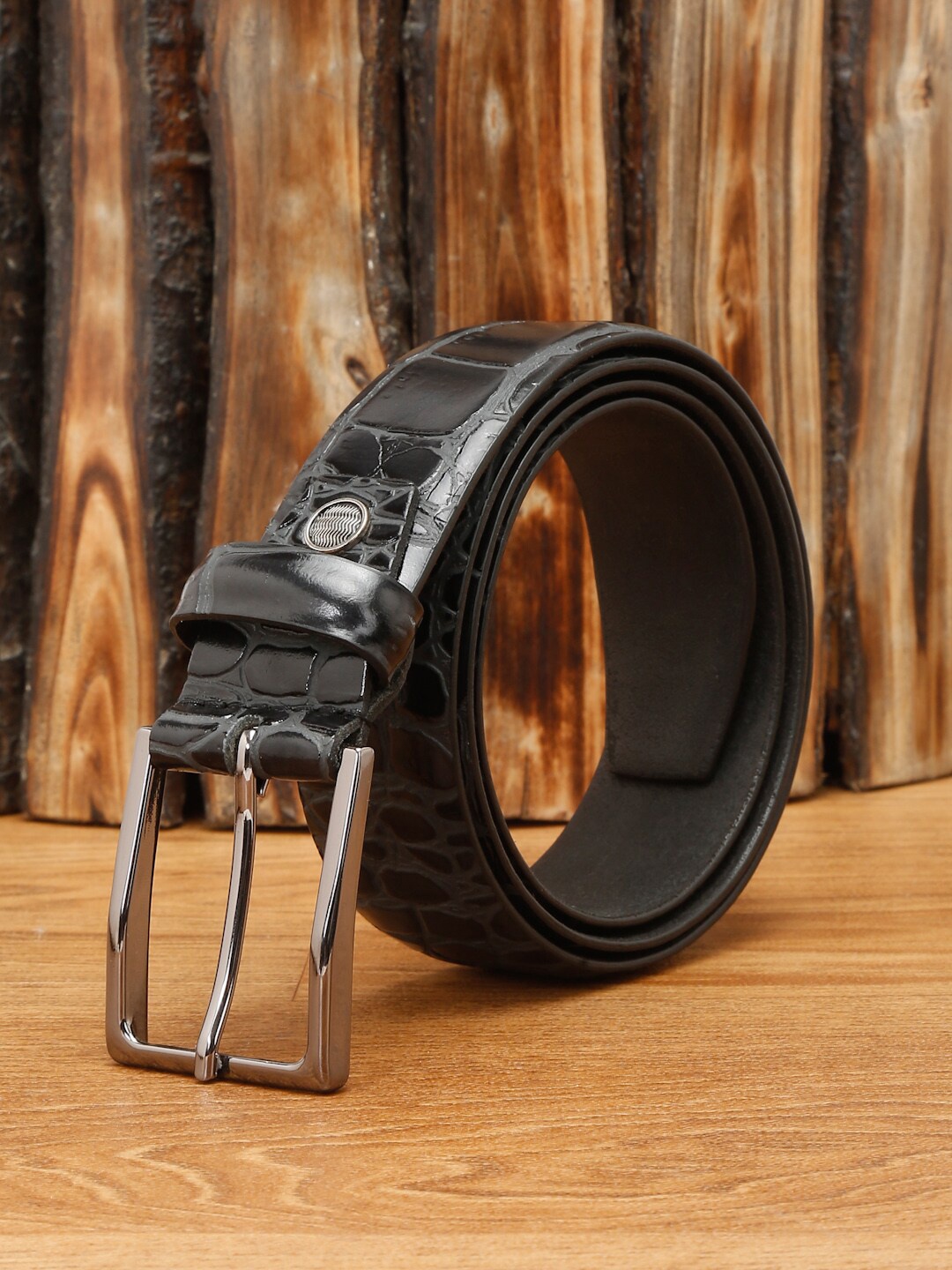 

LOUIS STITCH Men Premium Leather Casual Belt, Black