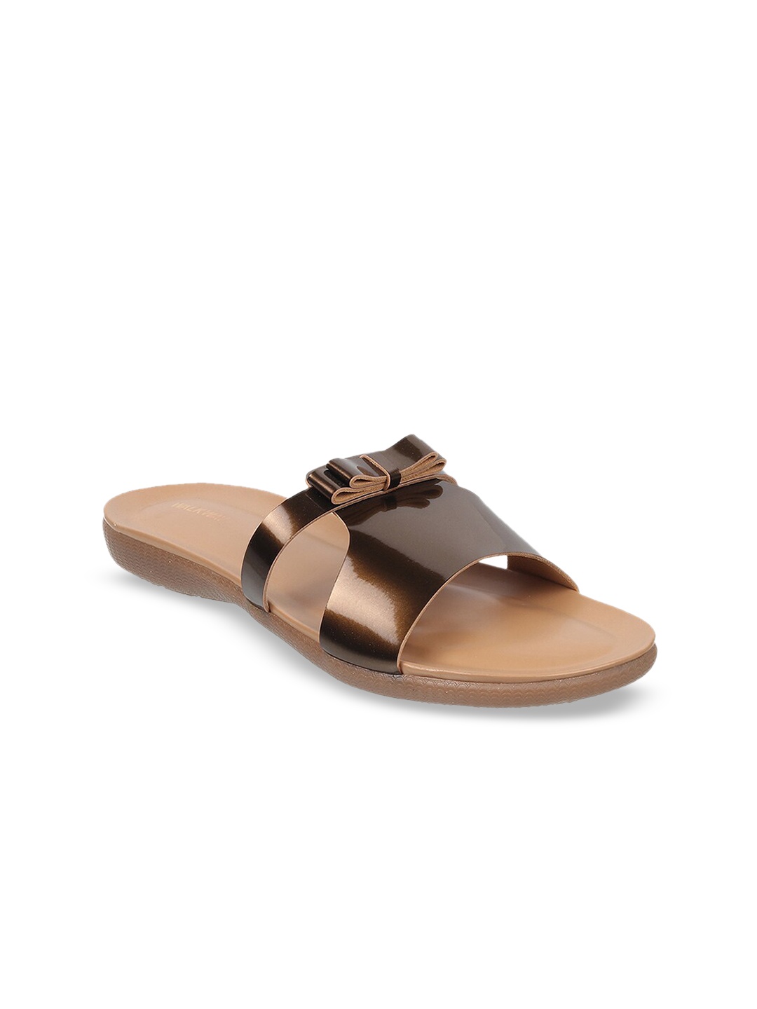 

WALKWAY by Metro Open Toe Flats With Bow, Bronze
