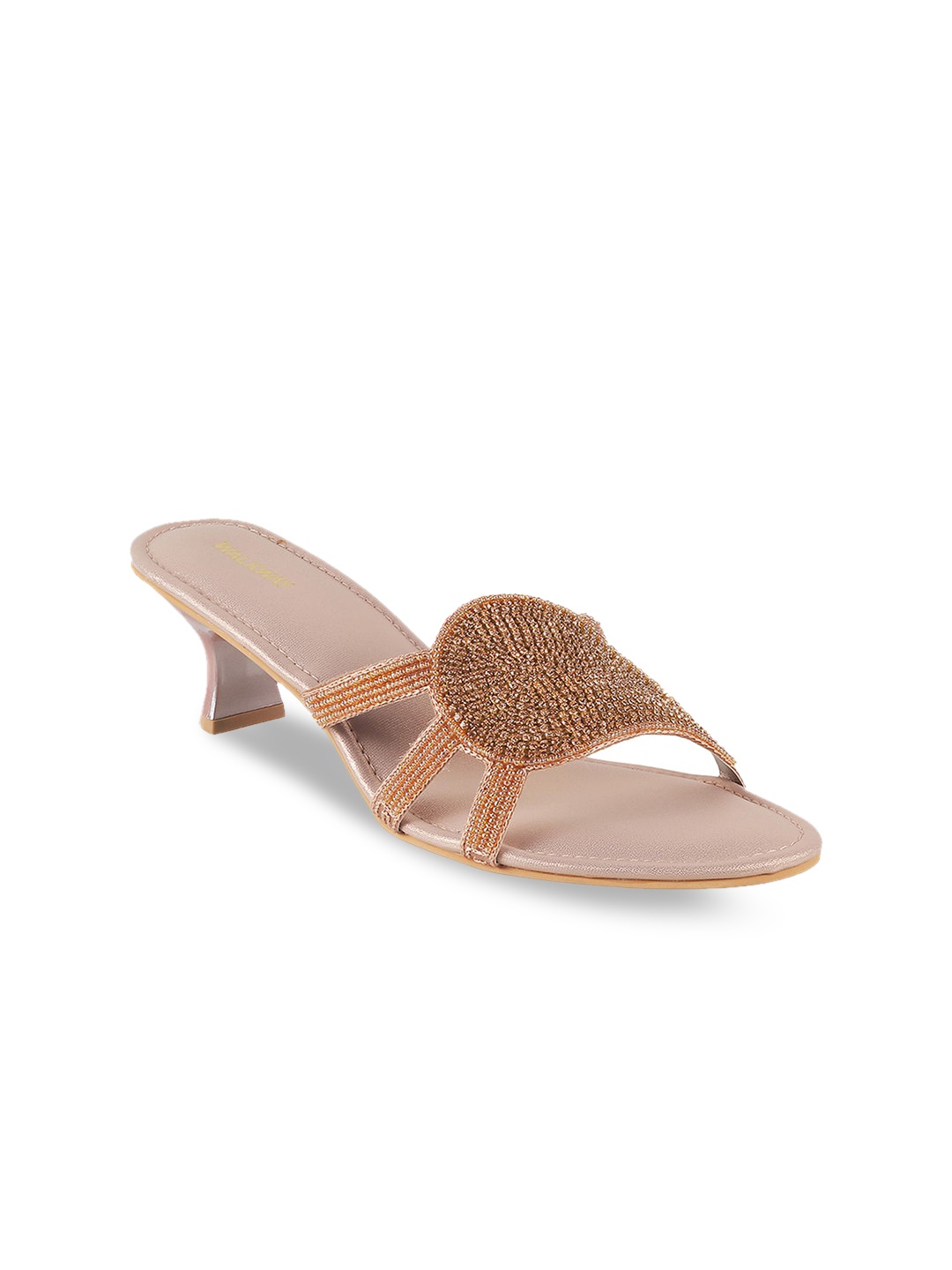 WALKWAY by Metro Open Toe Embellished Kitten Heels, Pink