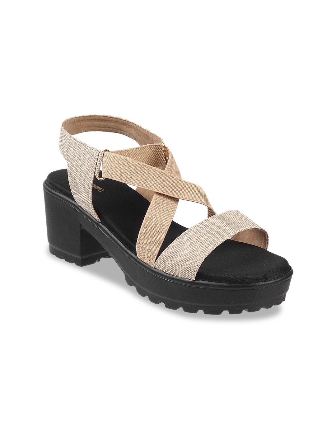 

WALKWAY by Metro Open Toe Platform Heels, Beige