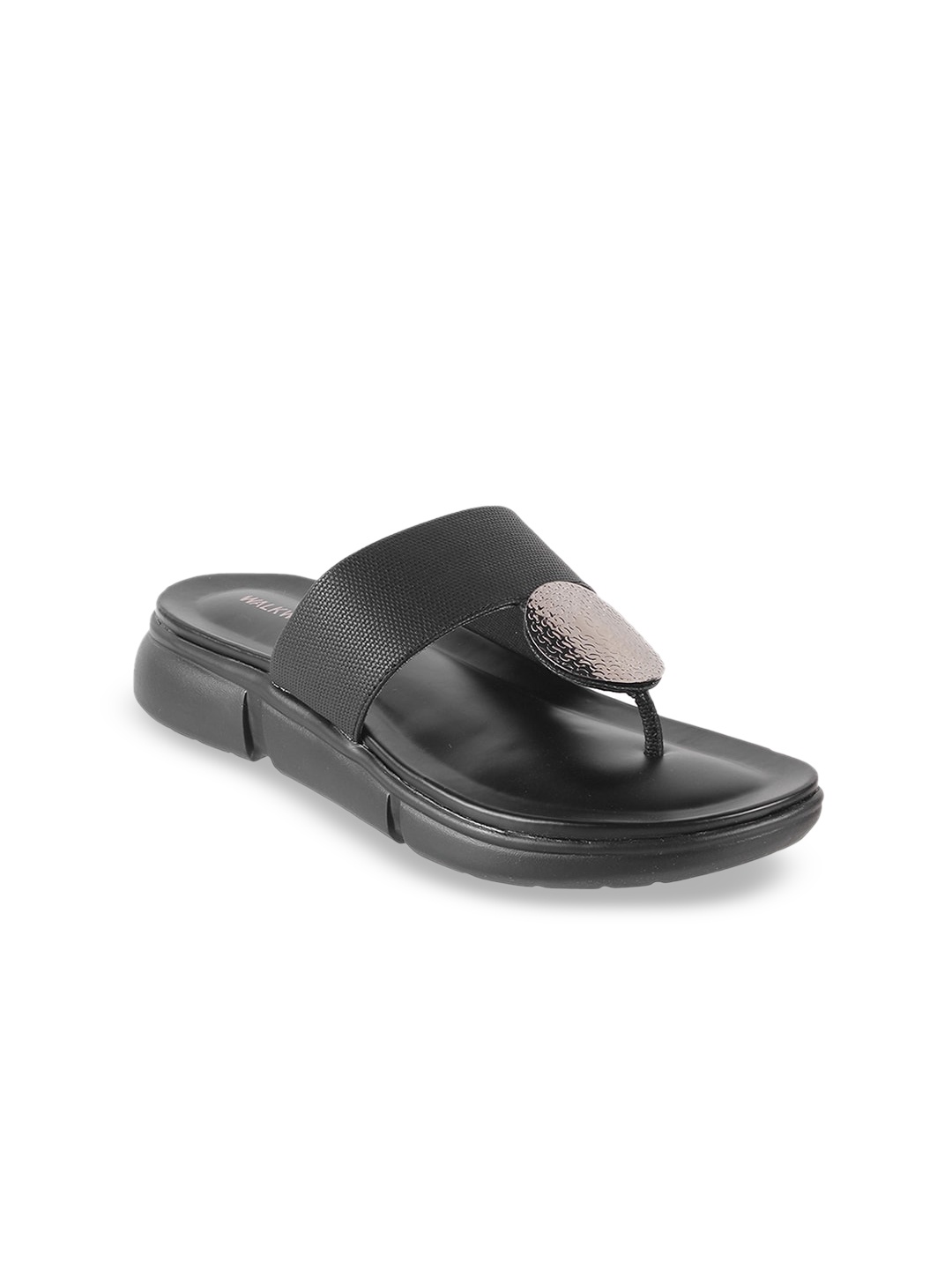

WALKWAY by Metro Synthetic Open Toe Flats, Black