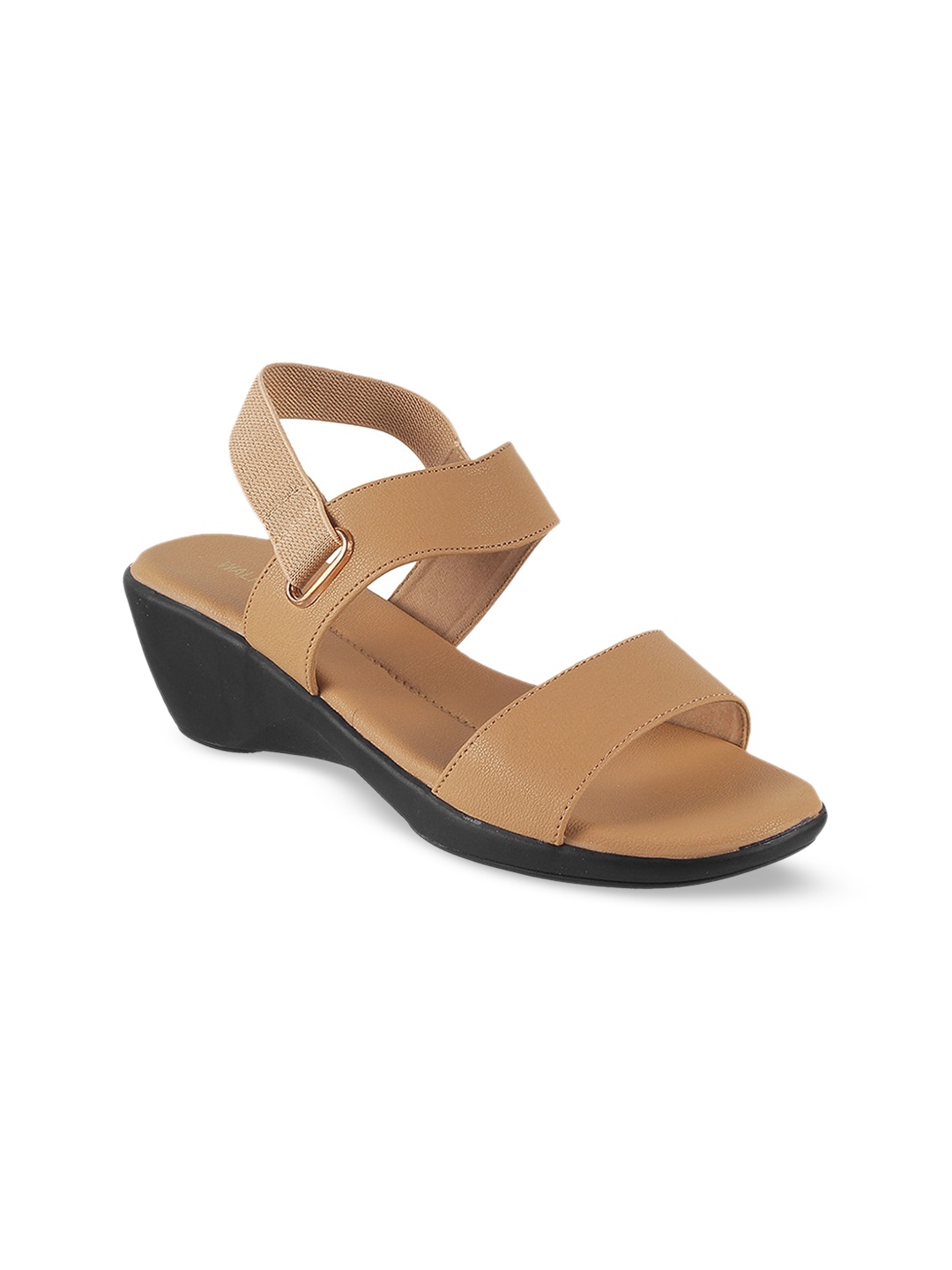 

WALKWAY by Metro Open Toe Back Straps Wedges, Beige
