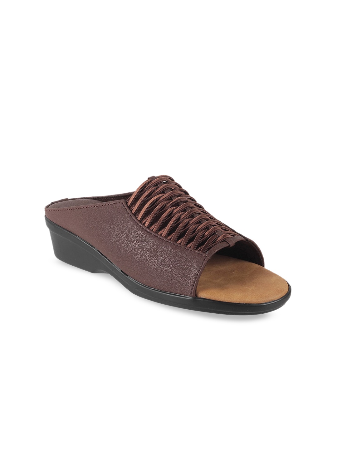 

WALKWAY by Metro Synthetic Open Toe Flats, Brown
