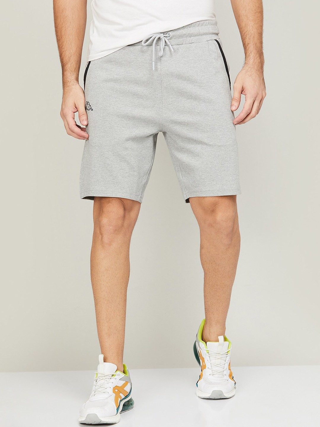 

Kappa Men Mid-Rise Sports Shorts, Grey