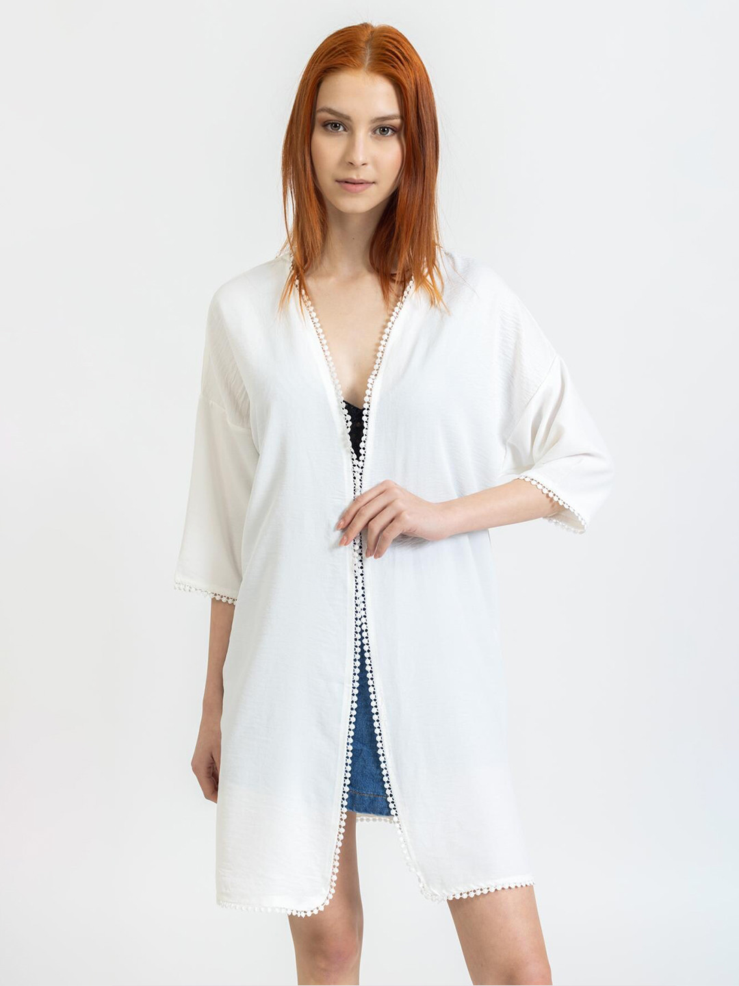 

PRET A TUER Pompom Detailed Shrug, White