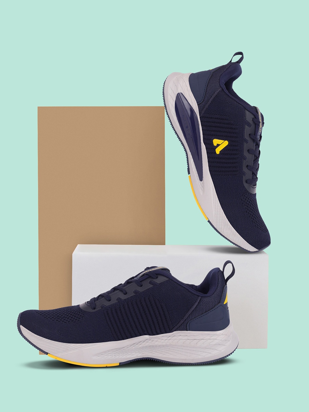 

Aqualite Men Mesh Running Sports Shoes, Navy blue