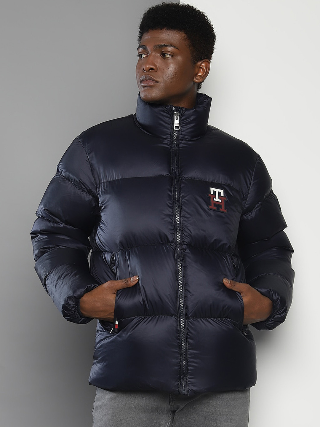 

Tommy Hilfiger Stand Collar Puffer Jacket, Navy blue
