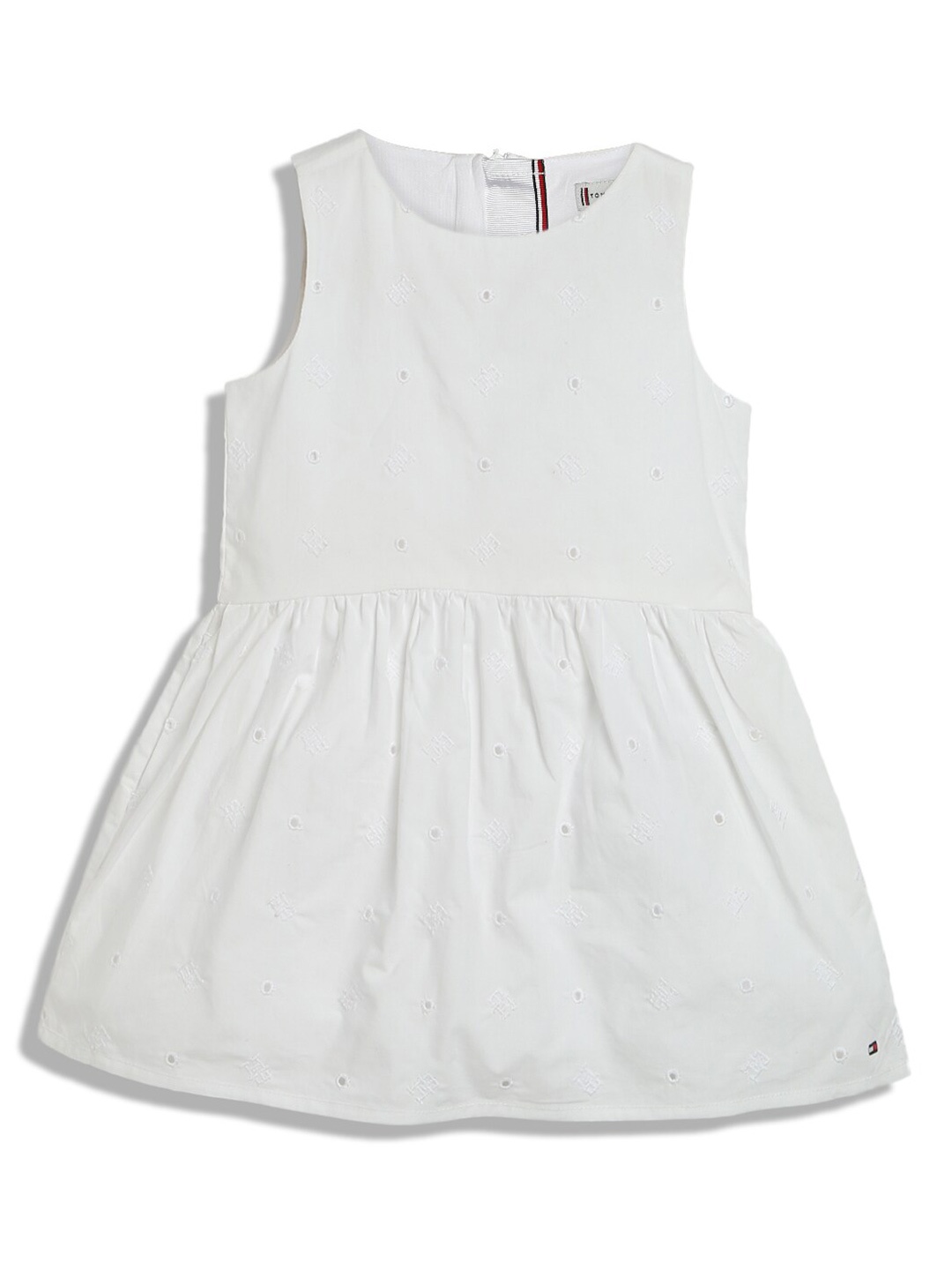 

Tommy Hilfiger Girls Cotton Fit & Flare Dress, White