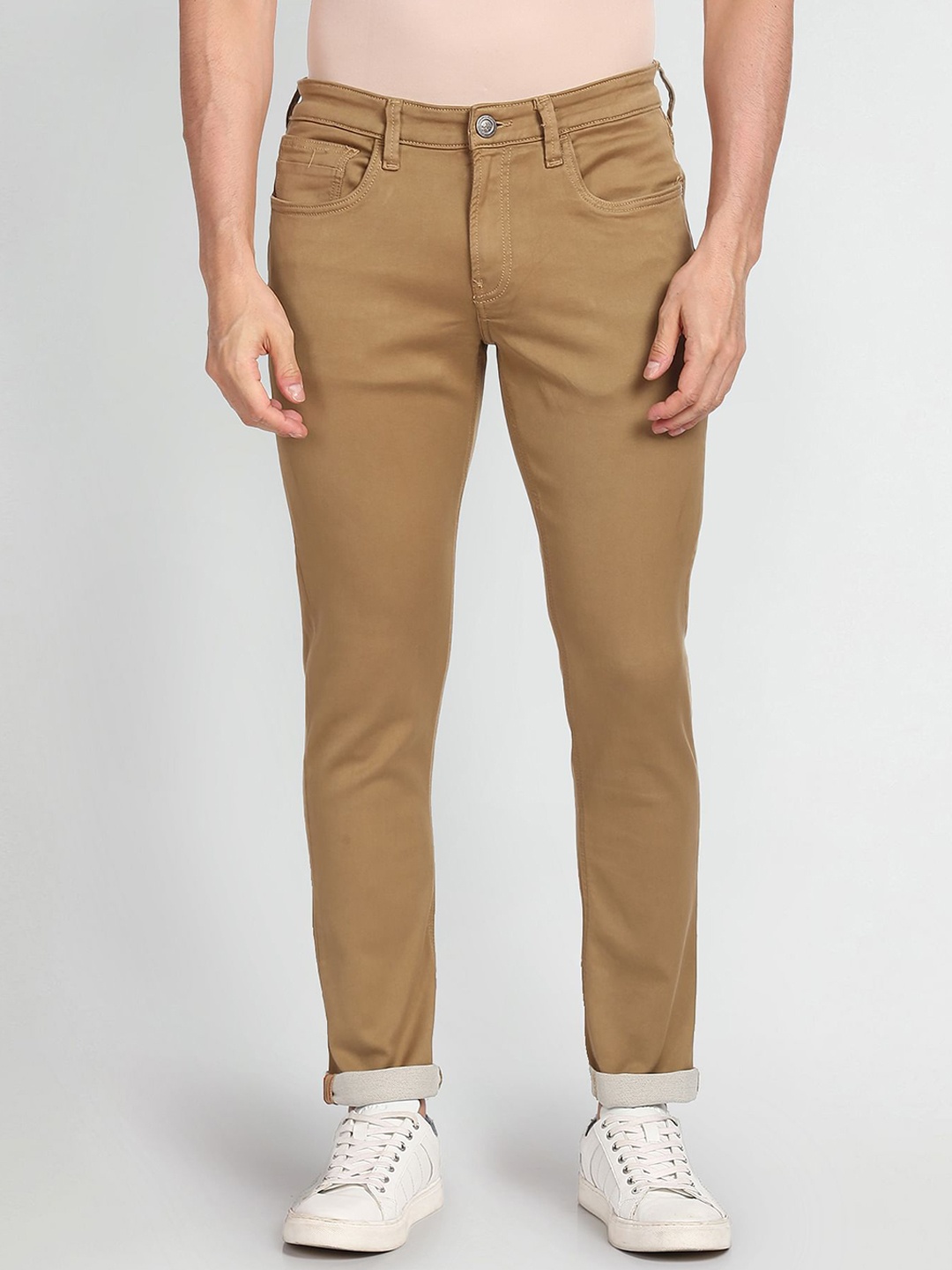 

Arrow Sport Men Slim Fit Mid-Rise Clean Look Jeans, Brown