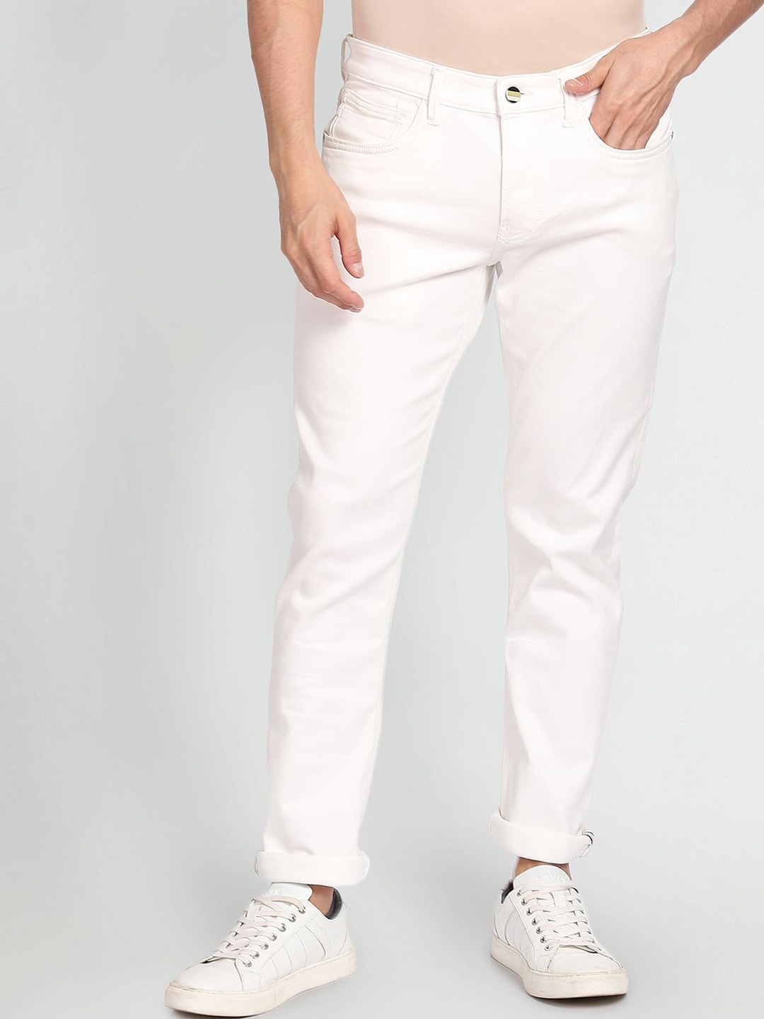

Arrow Sport Men Slim Fit Mid-Rise Clean Look Jeans, White