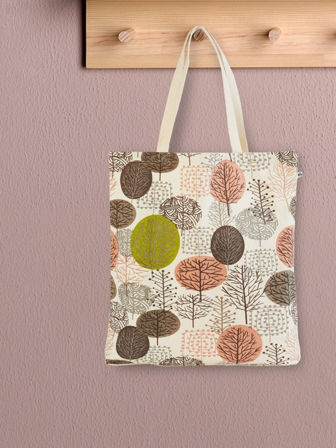 

Home Centre Floral Printed Shopper Tote Bag, Beige