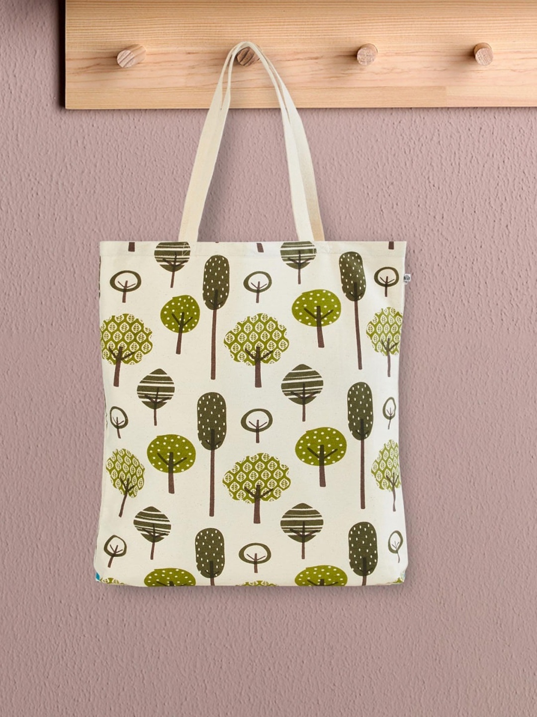 

Home Centre Printed Cotton Shopper Tote Bag, Beige