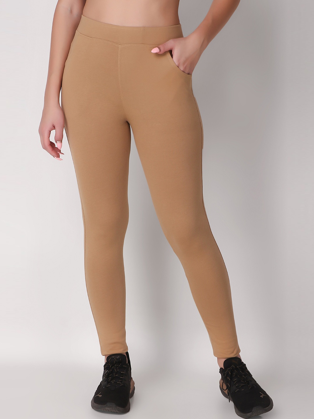 

Keepfit Slim fit Ankle-Length Tights, Camel brown