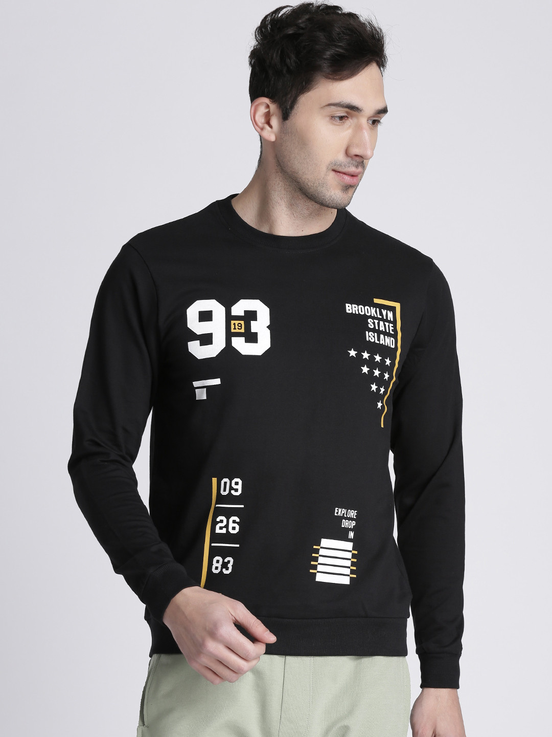 

Splash Men Black Printed Sweatshirt