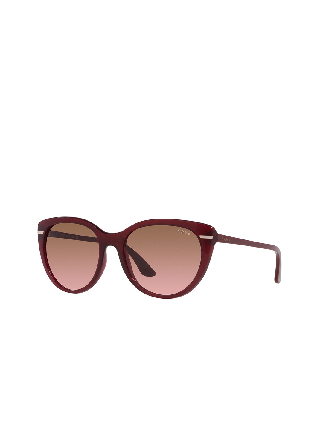 

Vogue Eyewear Women Gradient Brown Lens Cat Eye Sunglasses - 0VO5498SI22571456, Maroon